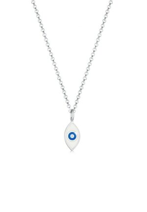 Elli Kette mit Anhänger »Erbskette Evil Eye Symbol Emaille 925er Silber«