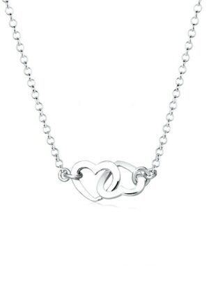 Elli Kette mit Anhänger »Herzen Liebe Verbunden 925 Sterling Silber«