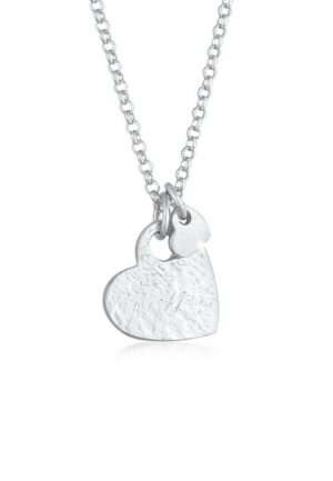 Elli Kette mit Anhänger »Herzen Love Liebe Organic Look 925 Silber«