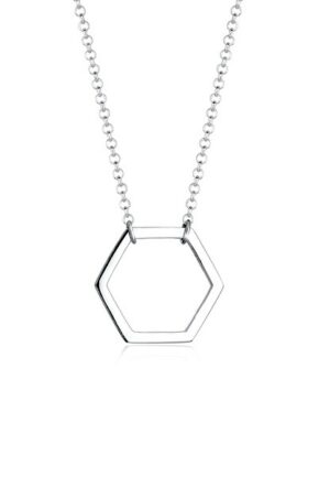 Elli Kette mit Anhänger »Hexagon Geo Minimal 925 Sterling Silber«