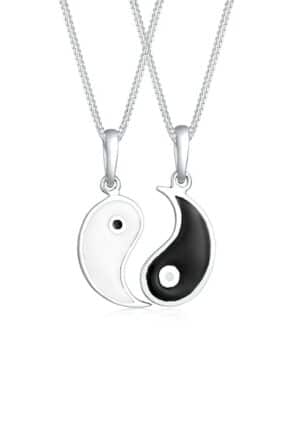 Elli Ketten-Set »Partnerketten Yin Yang 925 Sterling Silber«