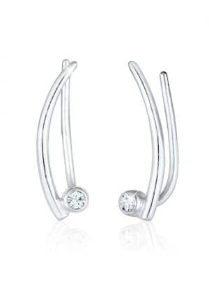 Elli Paar Ohrstecker »Ear Climber Kristalle Trend 925 Silber«