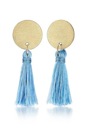 Elli Paar Ohrstecker »Hänger Kreis Boho Tassel Trend Matt 925 Silber«