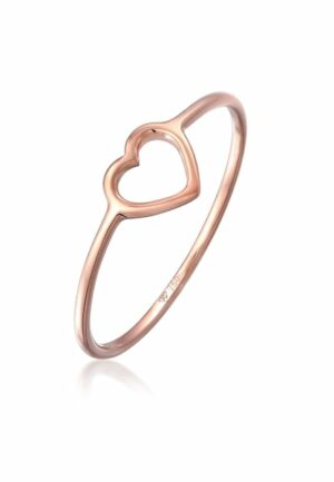 Elli Premium Fingerring »Bandring Herz Symbol Trend 750 Roségold (18 Karat)«