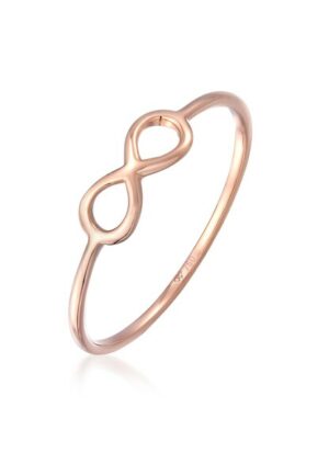 Elli Premium Fingerring »Infinity Unendlichkeit Symbol Zeichen 750 Roségold«