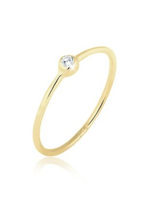 Elli Premium Fingerring »Solitär Zirkonia 375er Gelbgold«