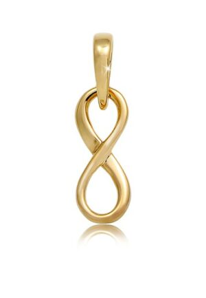 Elli Premium Kettenanhänger »Infinity Unendlichkeits-Symbol Edel 585 Gelbgold«