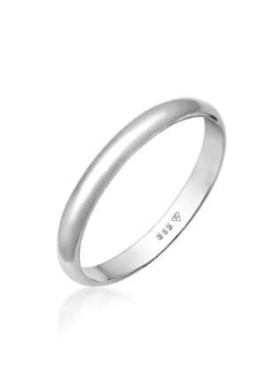 Elli Premium Partnerring »Basic Bandring Hochzeit Trauring 585 Weißgold«