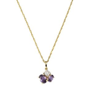 Fascination by Ellen K. Kette mit Anhänger »Gold 375 Amethyst + Zirkonia«