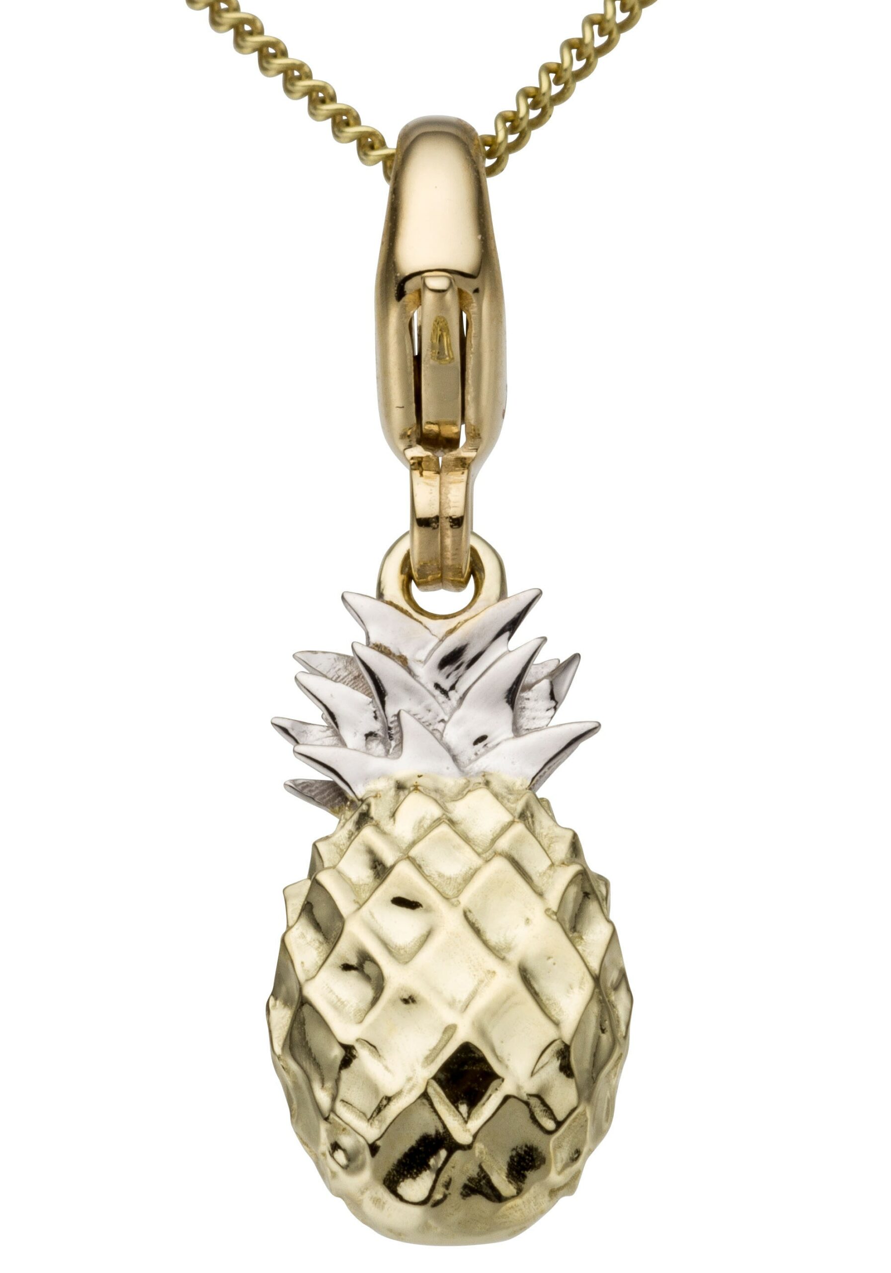 Firetti Charm-Einhänger »Schmuck Geschenk Gold 375 Halskette Charmarmband Gold-Charm Ananas«
