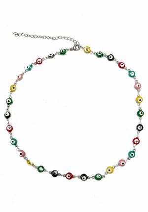 Firetti Collier »Schmuck Geschenk Halsschmuck Halskette Ankerkette Evil Eye/Böser Blick«