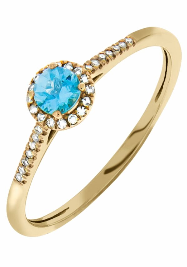 Firetti Diamantring »Schmuck Geschenk Gold 375 Damenring Goldring Farbstein Edelstein Topas«