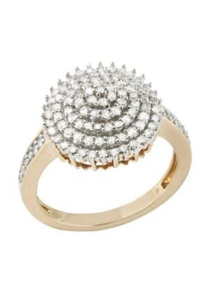 Firetti Diamantring »Schmuck Geschenk Gold 585 Damenring Goldring Diamant Blume«