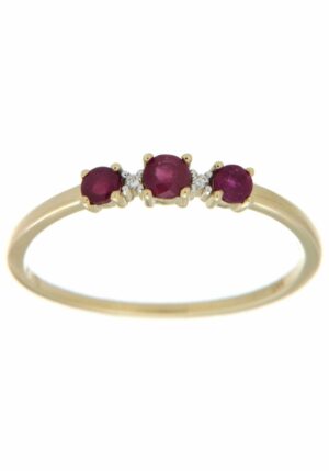 Firetti Fingerring »Schmuck Geschenk Gold 333 Damenring Goldring Edelstein Farbstein Rubin«