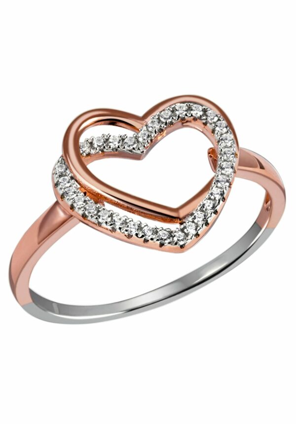 Firetti Fingerring »Schmuck Geschenk Silber 925 Silberring Herz "LIEBE"«