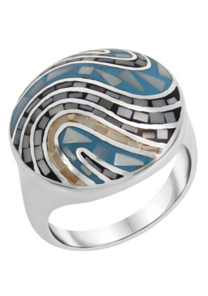 Firetti Fingerring »Schmuck Geschenk Silber 925 Silberring Mosaik«