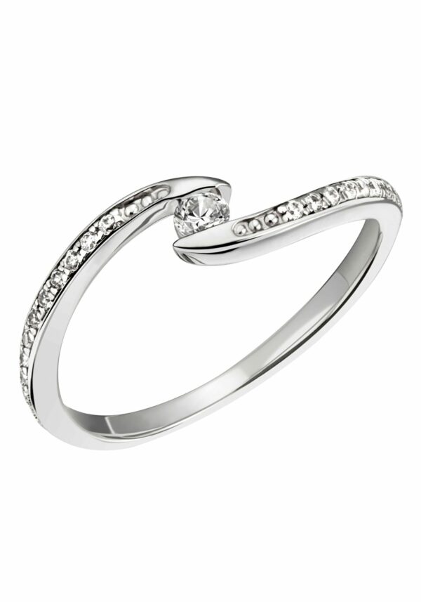 Firetti Fingerring »Schmuck Geschenk Silber 925 Silberring Ring Welle glitzernd«