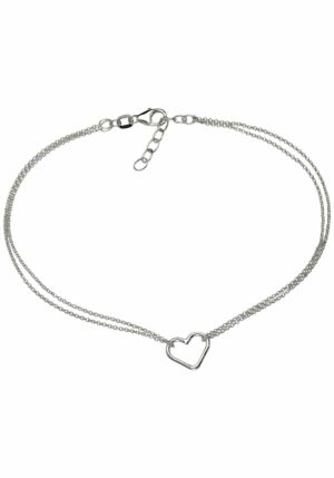 Firetti Fußkette »Schmuck Geschenk Silber 925 Körperschmuck Herz+LIEBE Ankerkette«