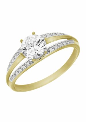 Firetti Goldring »Schmuck Geschenk Gold 333 in Bicolor-Optik«