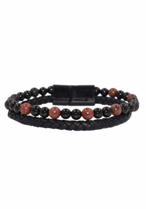 Firetti Lederarmband »Schmuck Geschenk Armschmuck Edelsteinarmband Onyx«