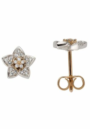 Firetti Paar Ohrstecker »Schmuck Geschenk Gold 585 Ohrschmuck Blume«