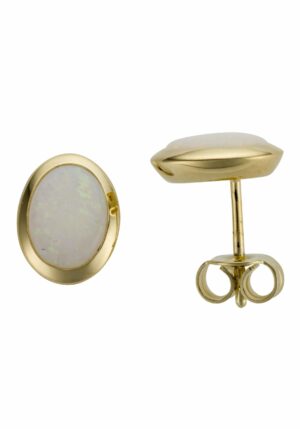 Firetti Paar Ohrstecker »Schmuck Geschenk Gold 585 Ohrschmuck Farbstein Edelstein Opal«