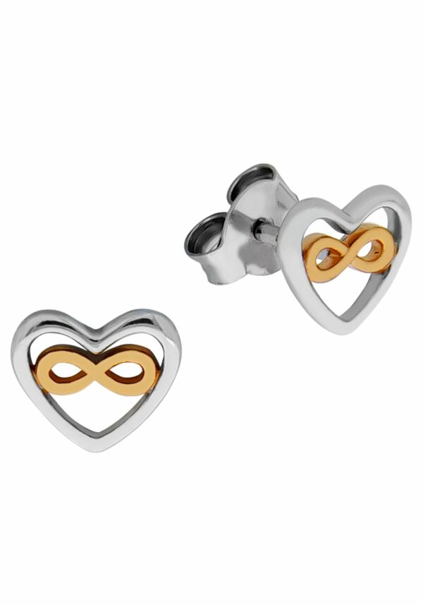 Firetti Paar Ohrstecker »Schmuck Geschenk Silber 925 Ohrschmuck Herz Infinity/Schleife«