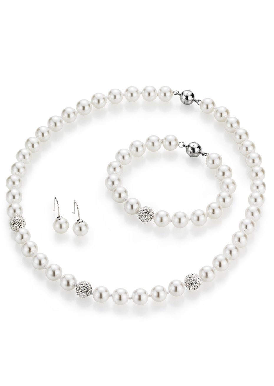 Firetti Schmuckset »Multipack Schmuck Geschenk Perlenkette Perlenarmband Perlohrhaken«