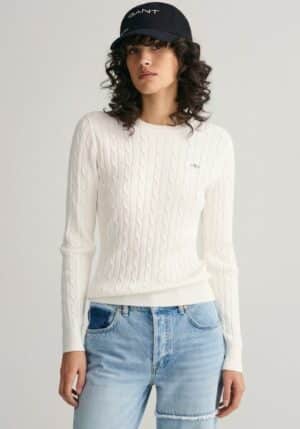 Gant Strickpullover »STRETCH COTTON CABLE C-NECK«