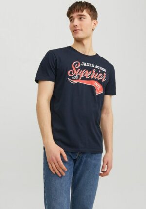 Jack & Jones Rundhalsshirt »JJELOGO TEE SS O-NECK 2 COL AW23 SN«