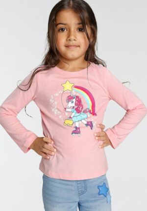 KIDSWORLD Langarmshirt »Einhorn auf Rollschuhen«