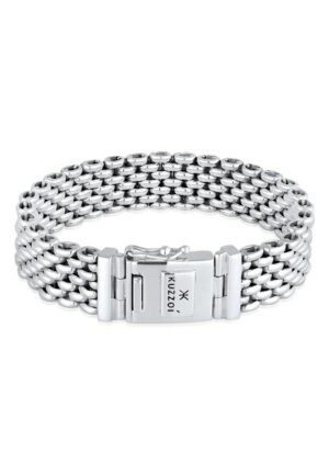 Kuzzoi Armband »Herren Breit Massiv Kastenverschluss 925 Silber«