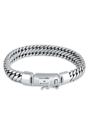 Kuzzoi Armband »Herrenschmuck Panzerarmband Rund Basic 925 Silber«