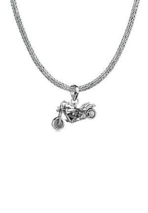 Kuzzoi Kette mit Anhänger »Herren Schlangenkette Motorrad Bike 925 Silber«