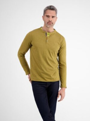 LERROS Langarmshirt »LERROS Slub-Jersey Serafino