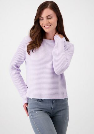 Monari Rundhalspullover »Pullover monari Rippe«