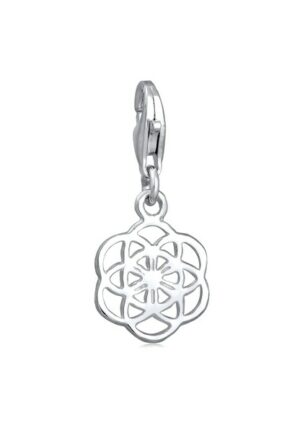 Nenalina Charm-Einhänger »Anhänger Blume des Lebens Ornament 925 Silber«