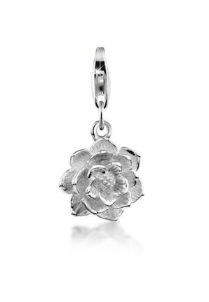 Nenalina Charm-Einhänger »Anhänger Lotus Blüte Floral Flower 925 Silber«