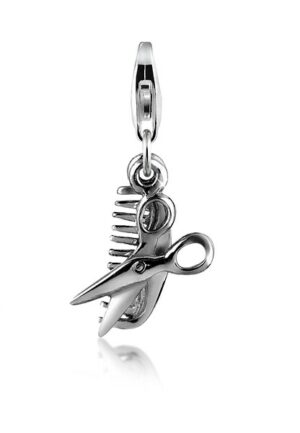 Nenalina Charm-Einhänger »Anhänger Schere Kamm Symbol Friseur 925 Silber«