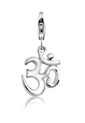 Nenalina Charm-Einhänger »Om Symbol Anhänger Yoga 925 Silber«