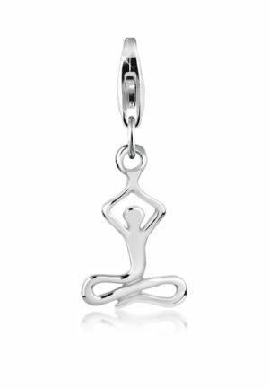 Nenalina Charm-Einhänger »Yoga Symbol Anhänger Lotussitz 925 Silber«