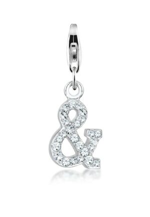 Nenalina Charm-Einhänger »Zeichen Symbol Kristalle 925 Silber«