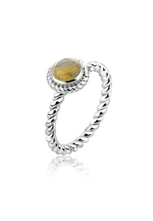 Nenalina Fingerring »Citrin Geburtsstein November Trend Edel 925 Silber«