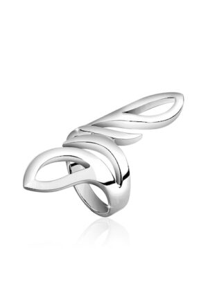 Nenalina Fingerring »Wickelring Statement Geschwungen Trend 925 Silber«