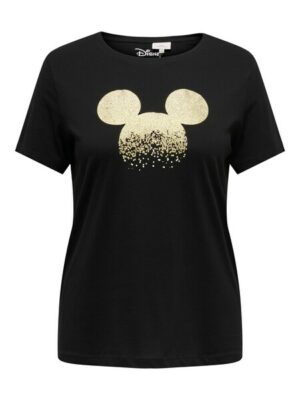 ONLY CARMAKOMA Kurzarmshirt »CARMICKEY GLITTER LIFE SS REG TEE LCS«