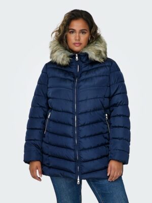 ONLY CARMAKOMA Steppjacke »CARNEWELLAN QUILTED HOOD FUR COAT OTW«