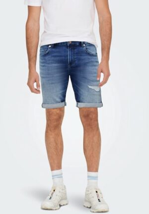 ONLY & SONS Jeansshorts »ONSPLY DARK-MID BLUE DES JOG 5150«