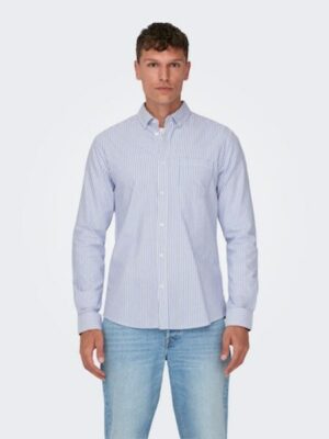 ONLY & SONS Streifenhemd »ONSALVARO LS OXFORD STRIPE SHIRT«