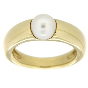 Orolino Fingerring »585/- Gelbgold Akoya Zuchtperle weiss Rund«