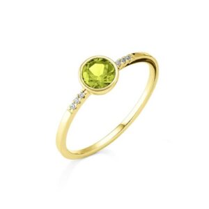 Orolino Fingerring »585/- Gelbgold Brillant/Peridot«